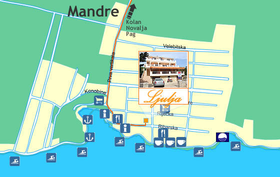 Mapa msta Mandre